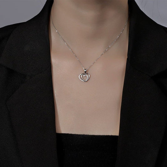 Double Heart-shaped Necklace